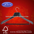 LEC-W5019 Black Luxury Hanger With Non-Slip Derrick